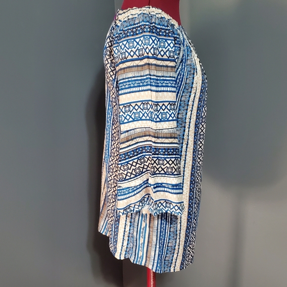 NWT Lascana Striped Blue Women's Blouse Bell Half Sleeves Women's Size 6 - Picture 5 of 8